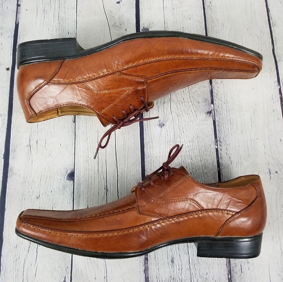 VITTORIO SALDANI | stacked heel tapered toe shoe - Picture 2 of 7